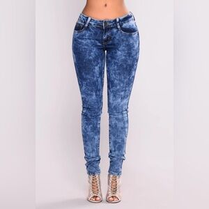 Fashion Nova All of Me Skinny Jeans- Acid